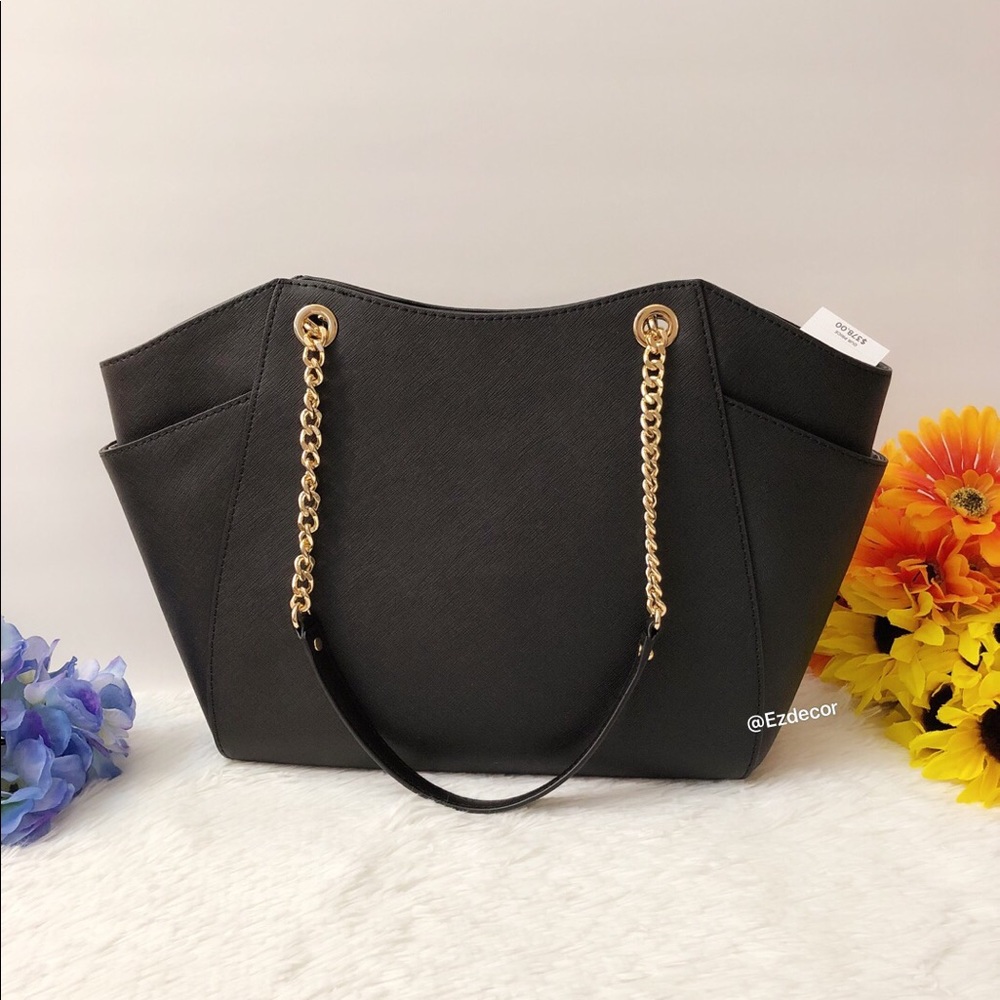 🌸NWT Michael Kors Jet Set Chain Tote Black - Picture 3 of 8